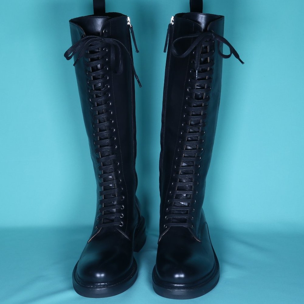 Never Worn Frye Leather Alice Combat Tall Boots